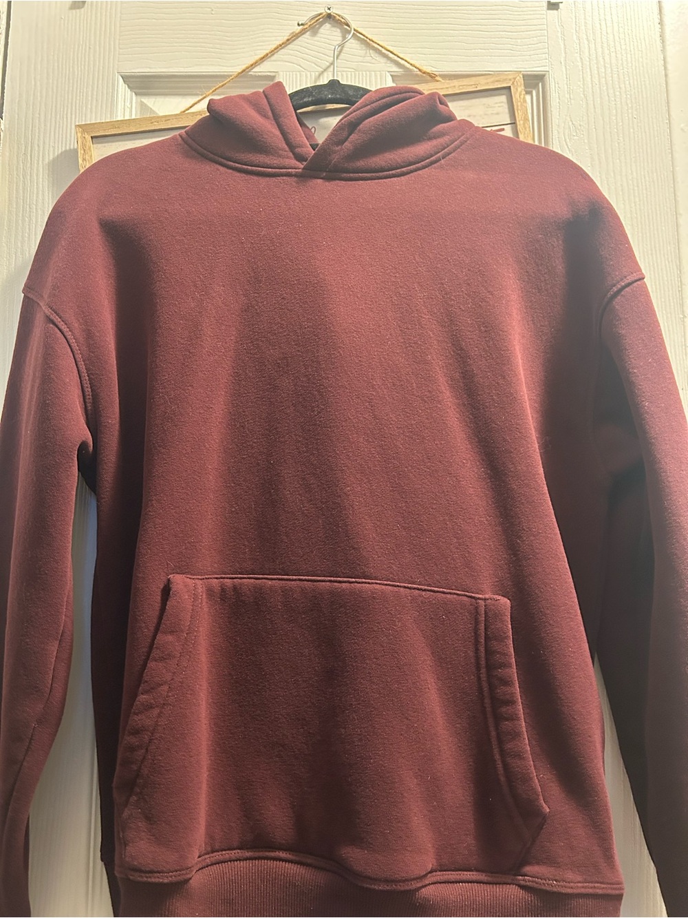 Cotton On Maroon Pullover Hoodie
